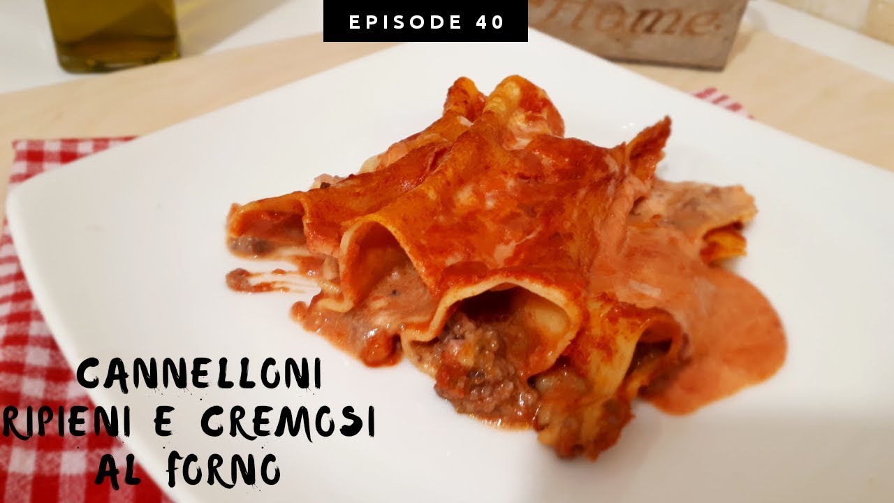 Cannelloni alla carne con ragù al forno piatto della domenica e le feste  (cremosi)