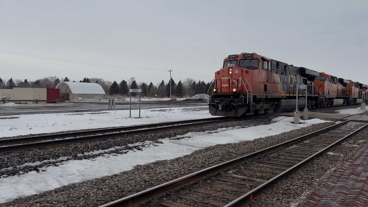CN #2240 leads this EB 4x1 manifest. Staples Sub 
