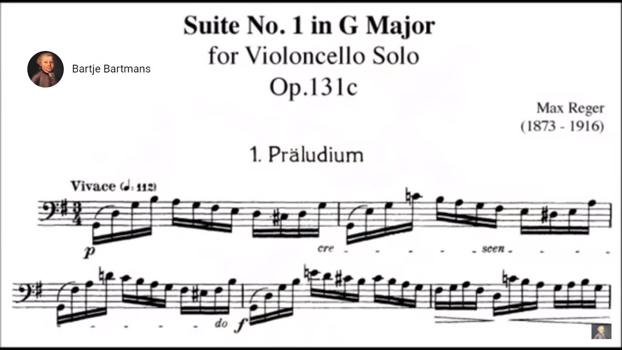Max Reger - 3 Suites for Solo Cello, Op.131c (1915)