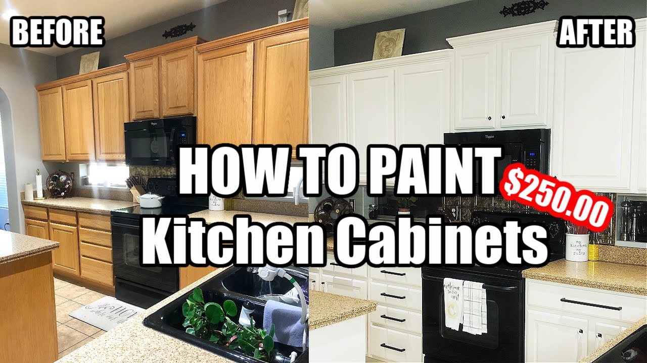 DIY HOW TO PAINT YOUR KITCHEN CABINETS. VALSPAR CABINET PAINT