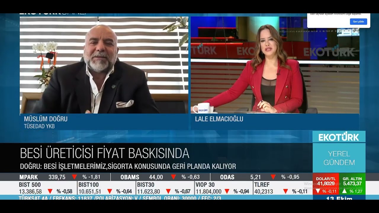 Başkanımız Sn. Müslüm Doğru, Ekotürk TV’de yayımlanan “Yerel Gündem” programına konuk olmuştur.