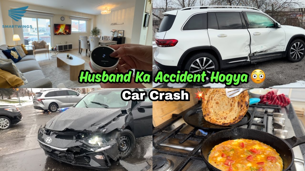 Husband ka Accident hogya 😳| Life changed in seconds 🥺 Car Crashed | Smart Winhs blinds Installed 