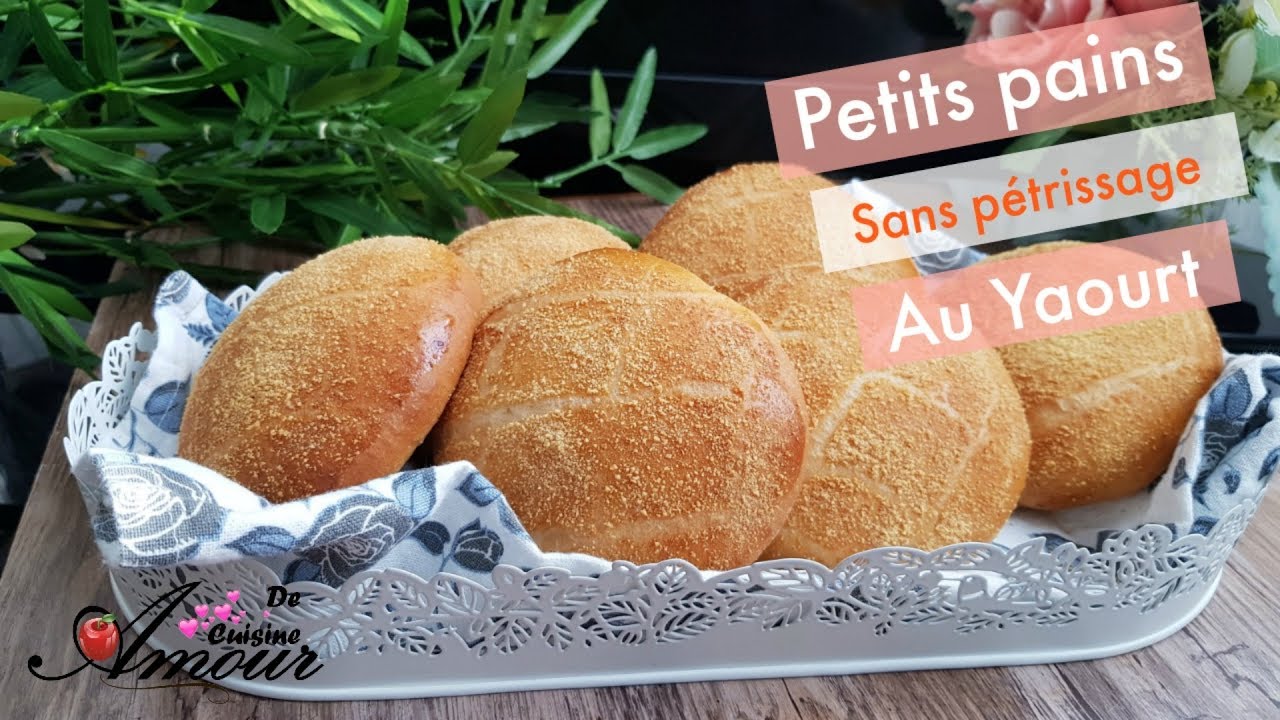 petits pains sans pétrissage au yaourt, recette pour ramadan