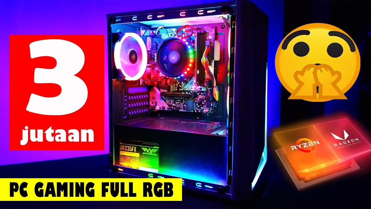 PC GAMING MURAH RYZEN 3 3200G, ARMAGGEDDON NIMITZ N5, HDD 500GB, PSU ARMAGGEDDON VOLTRON BRONZE 235