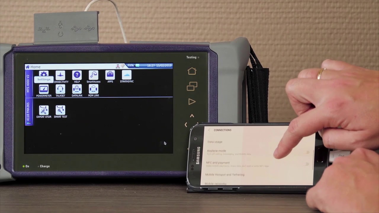 How to tether your OTDR to your phone