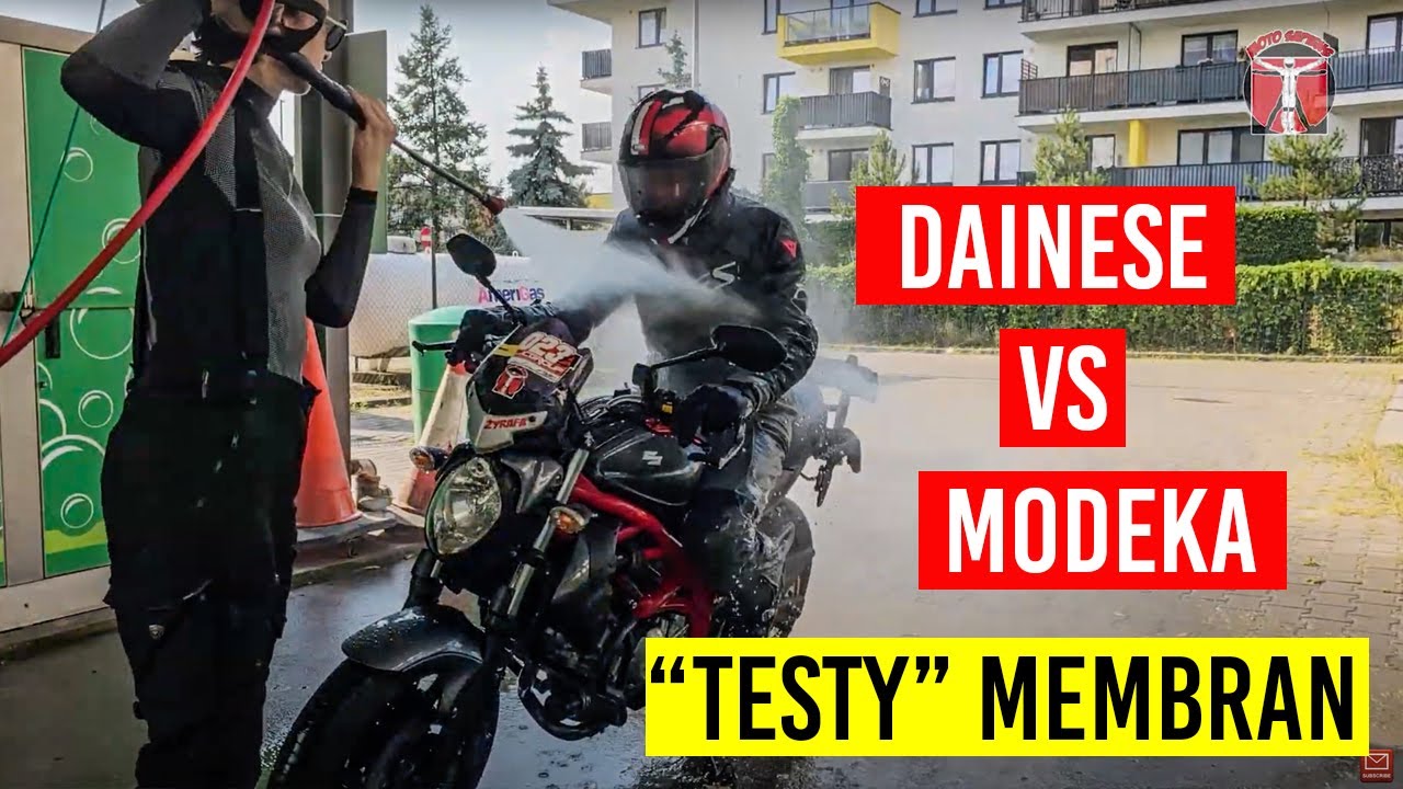 Sprawdzamy membrany na myjni - Dainese, Modeka, Five Gloves, buty TCX. Zobaczcie co z tego wyszło!