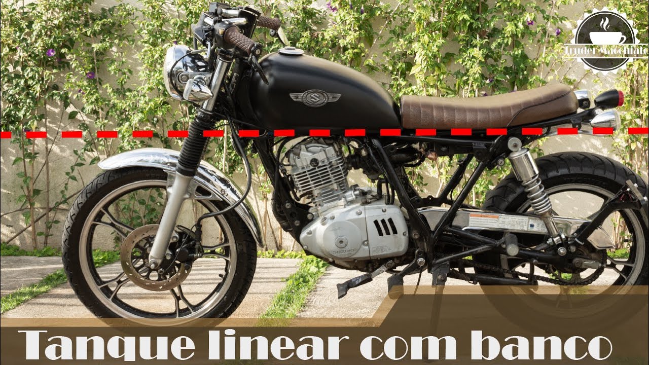 Tanque reto com banco I Intruder 125 café racer