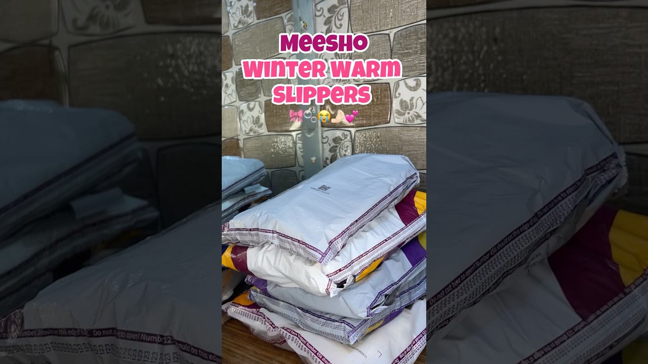Meesho Cutest Winter Warm Slippers🎀 #shorts #youtubeshorts #meesho #shopping #haul #trending