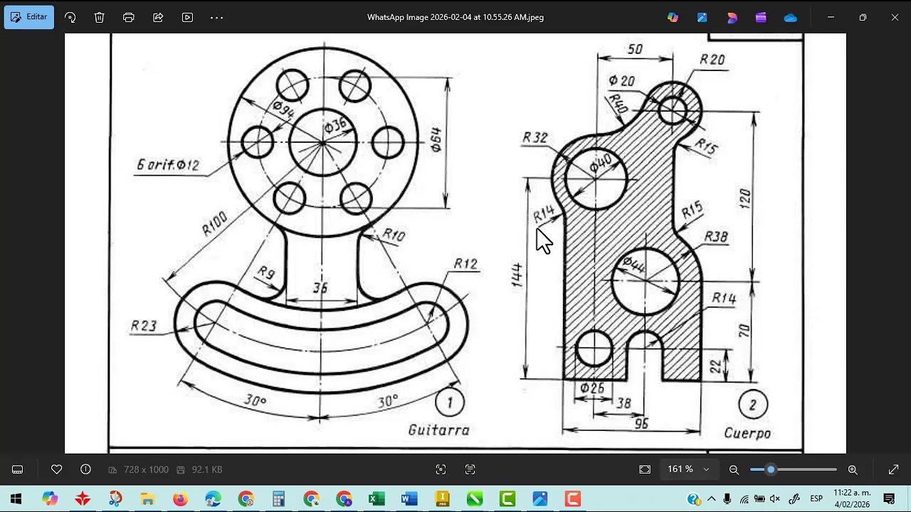 Práctica 2D en Inventor 2026 – Dibujo Paso a Paso  Figura 2