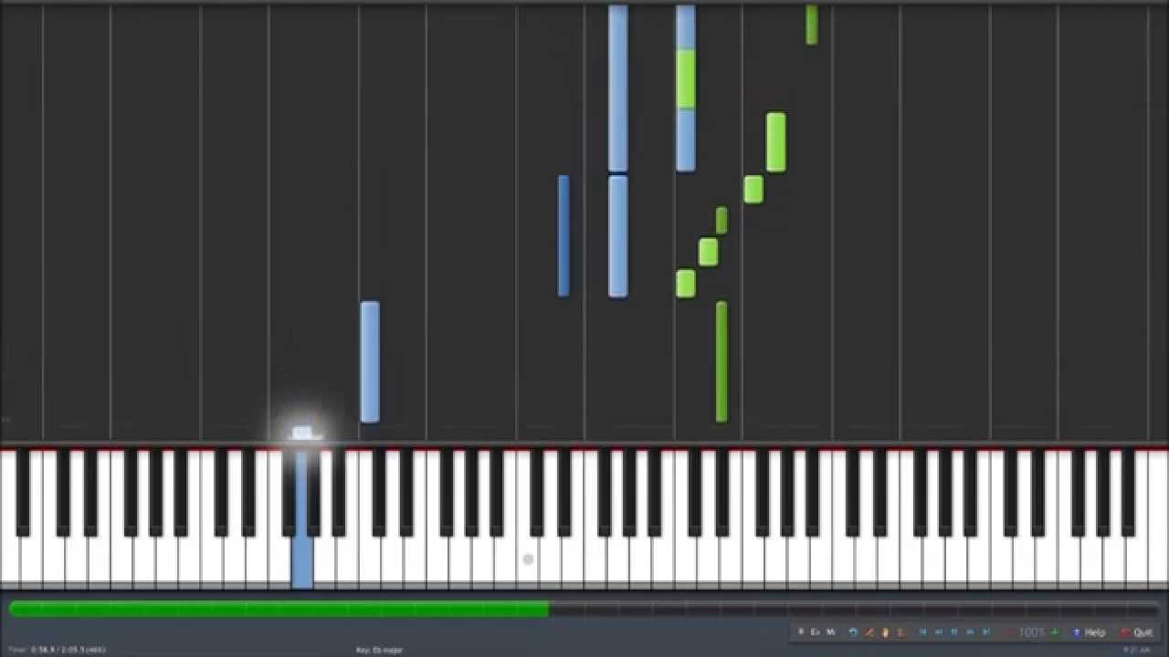FFXIV - Lost City of Amdapor - Piano transcription - Displayed by Synthesia