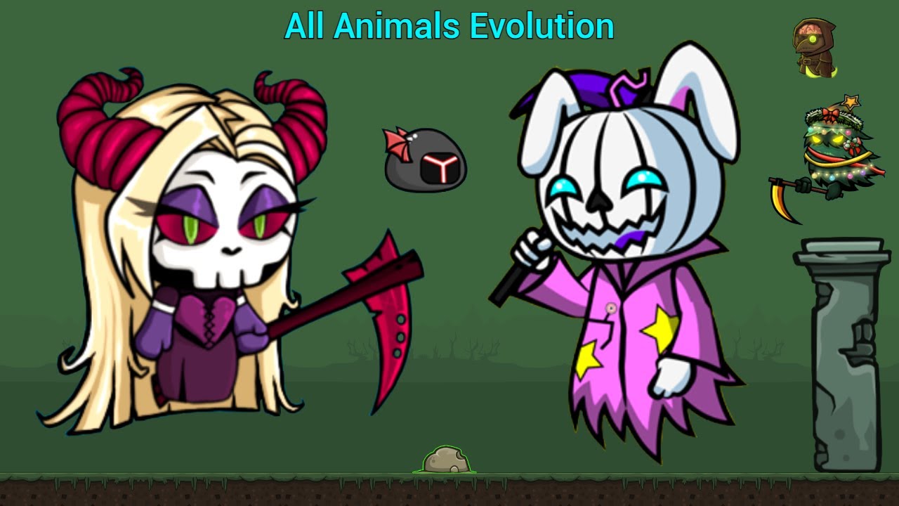 All Animals Evolution With Lilith Reaper Easter Pumpkin And Xmas Ghostly (EvoWorld.io)