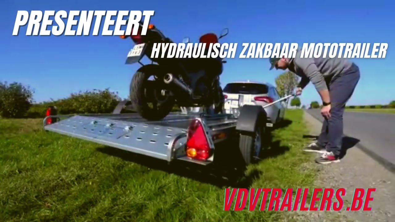 vdvtrailers.be / Hydraulisch zakbaar Motor - Quad trailer Temared