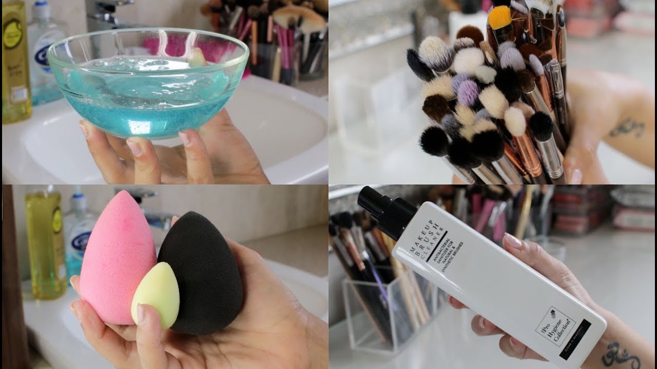 How to clean Beauty Blenders + 2 Ways To Clean Makeup Brushes