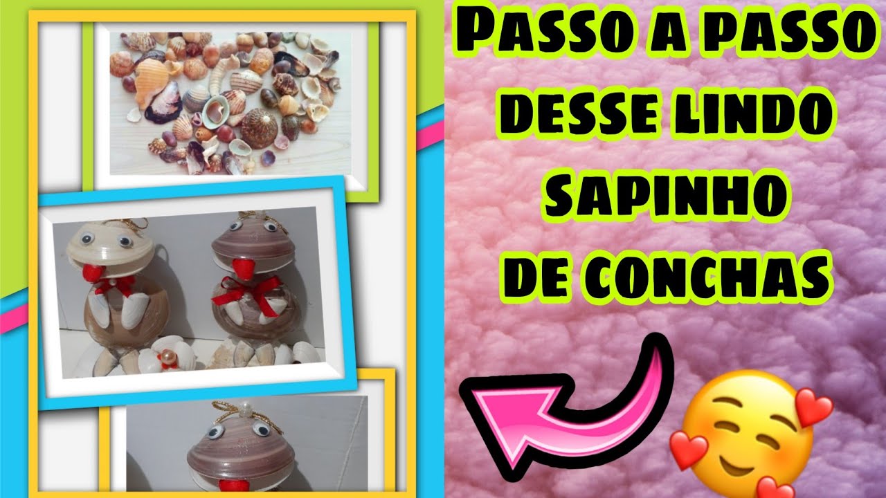 Passo a passo sapinho de conchas marinha