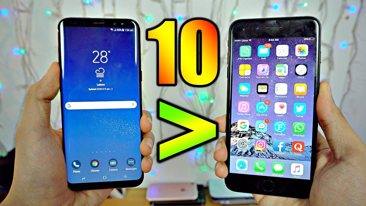 10 Reasons Why Galaxy S8 Plus is Better Than iPhone 7 Plus! (4K)