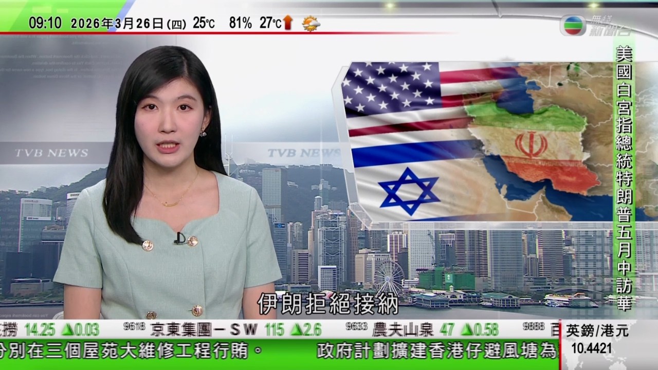 0900 無綫早晨新聞｜美以襲伊朗｜伊朗提五項停戰條件｜白宮：特朗普5月中訪華兩日｜電視廣播去年業績扭虧為盈 宣布建議改名為「無綫集團」｜長春近40隻寵物乘搭復古電車｜TVB News
