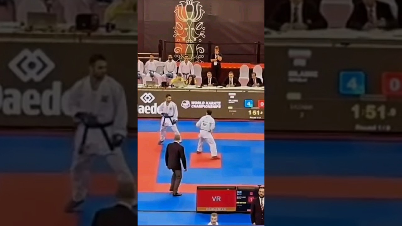 Ippon 🔥🥋 #WKF #Kumite #Karate #Ippon #Sweep #ashibarai #Shorts #World #Dojo #Iran #CobraKai #MMA #KO