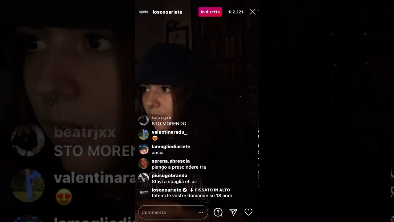 ARIETE 🚨SPOILER 18 ANNI🚨 in diretta Instagram 06/11/20