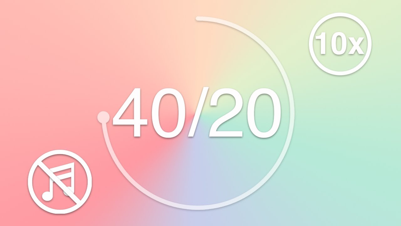40/20 - Pomodoro - 40 minute timer with 20 minute breaks - Pastel