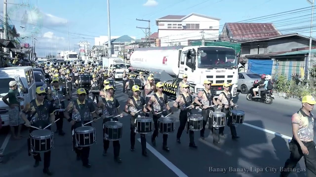 University of Luzon Drum and Bugle Corps at Banay Banay Lipa City Town Fiesta 2024 - day 1 parade 1