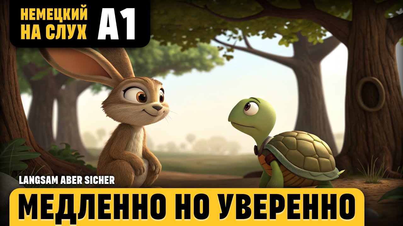 Медленно, но уверено. Веселый рассказ (уровень А1). Слушаем и понимаем немецкий