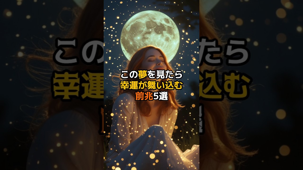 この夢を見たら幸運が舞い込む前兆5選　#スピリチュアル #引き寄せの法則 #開運