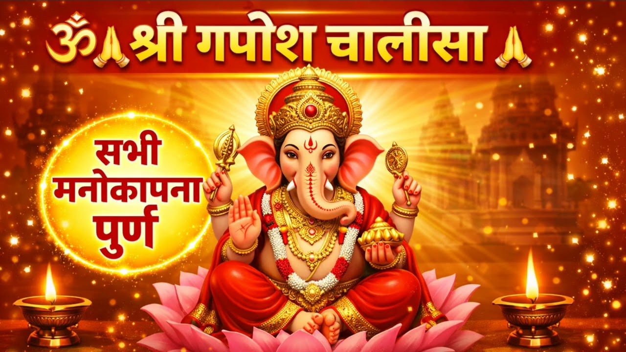 Ganesh Chalisa | श्री गणेश चालीसा | Ganpati Bappa Morya | Full Ganesh Chalisa with Lyrics | Morning 