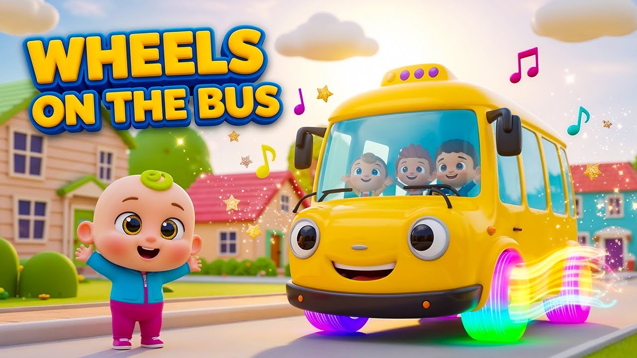 Колеса автобуса 🚌 | Детские стишки и песенки | Колеса автобуса крутятся и крутятся
