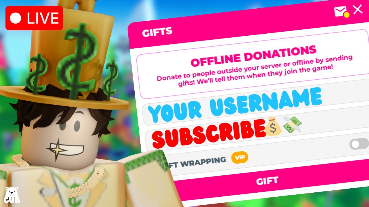 🔴LIVE Pls Donate💸💰┃Everyone Gets 40-100 ROBUX🎁(7K ROBUX Discord Giveaway)