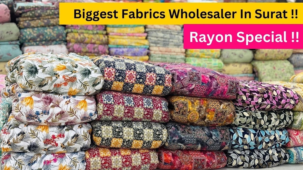 रियोन स्पेशल | Rayon Fabric Wholesale Market Surat | Cotton Fabric Wholesale | Export Quality Rayon