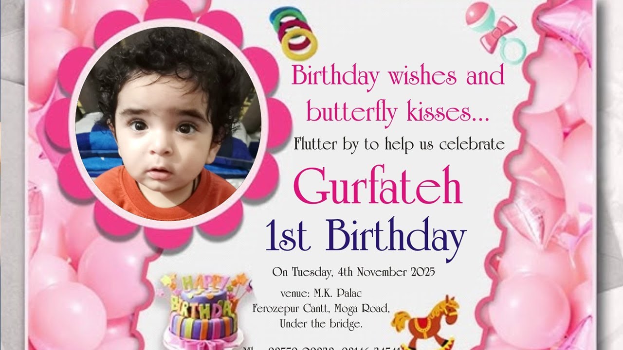 LIVE🔴Gurfateh Singh 1st Birthday Party || MK Palace Ferozepur || 6283130312 || Majha Live