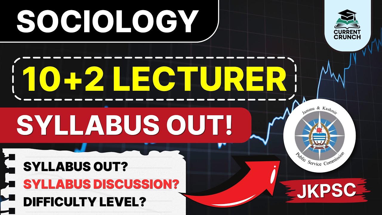 10+2 Lecturer | Sociology | SYLLABUS OUT | JKPSC | Current Crunch |