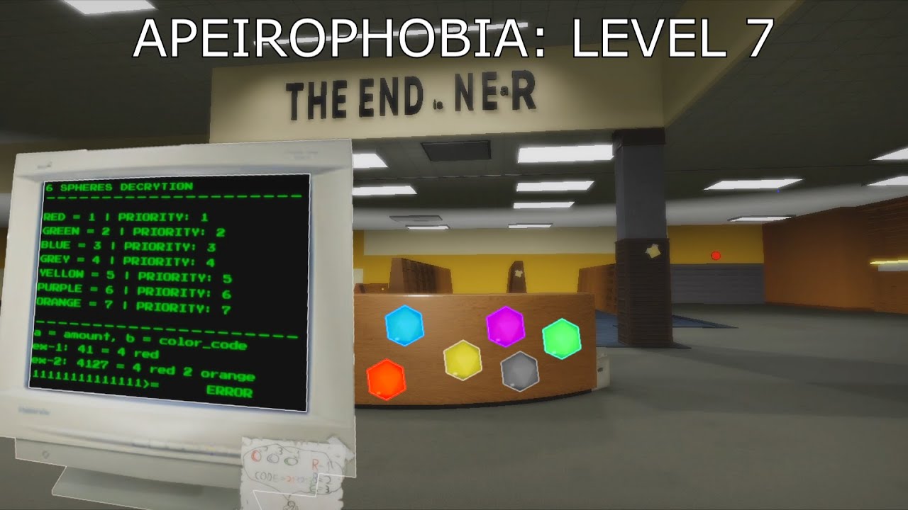 Roblox Apeirophobia Level 7 'The End?' Tutorial (6 Sphere Decryption Puzzle)