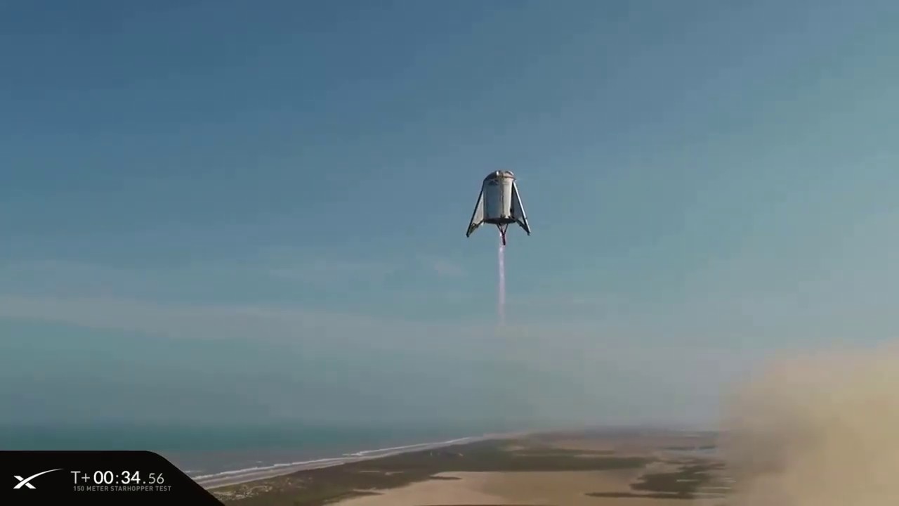 SpaceX Starhopper Launches on 500-Foot Test Flight