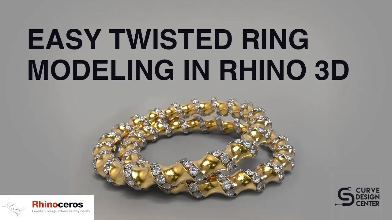 Easy Twisted Ring Modeling in Rhino 3d | Jewellery Designing | Hindi