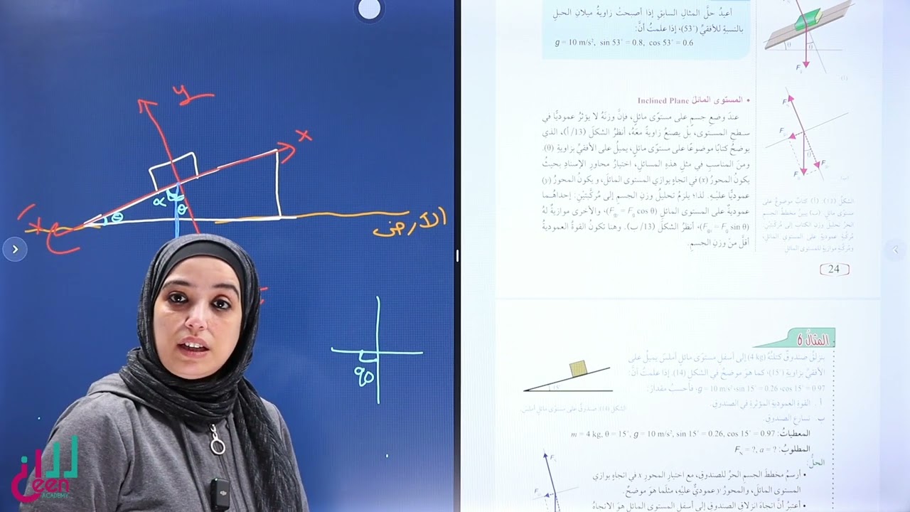 فيزياء عاشر درس المستوى المائل