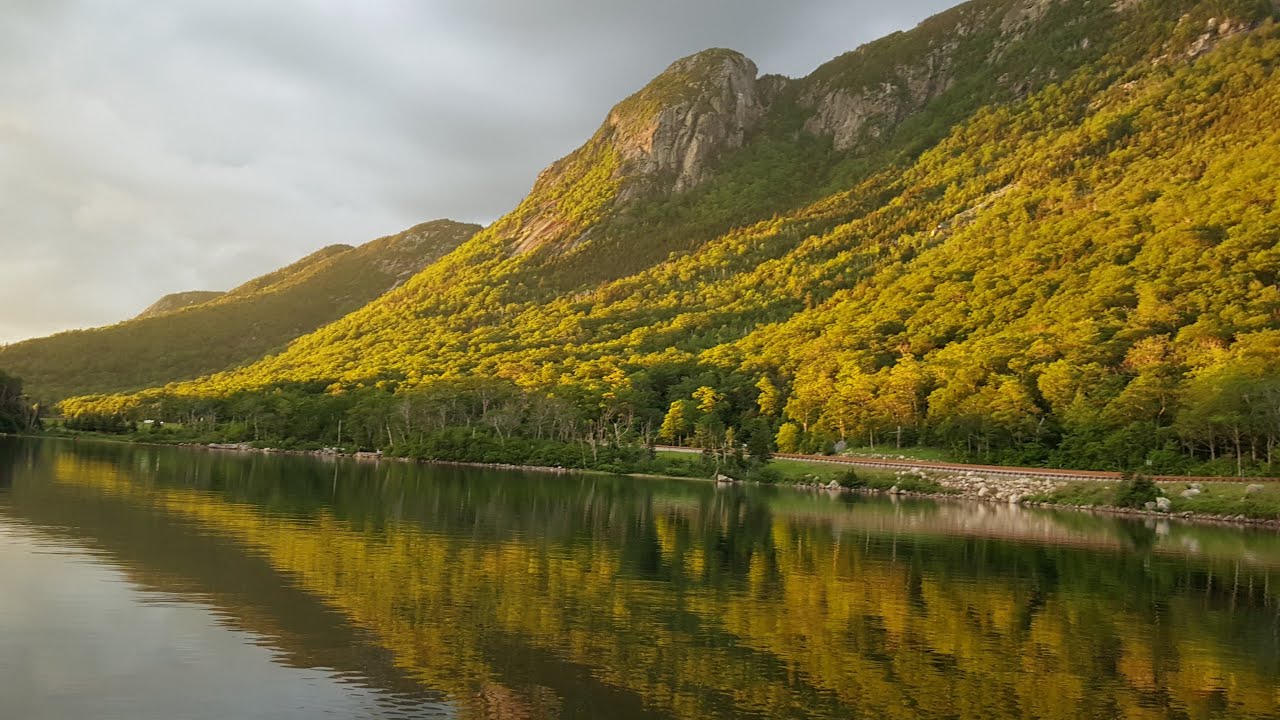 Fly Fishing Franconia Notch under the former profile of the Old Man of the Mountain