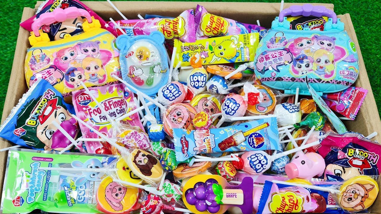 Satisfying Unpacking So Many Rainbow Lollipop, Popping Candy, Ice Cream Lollipop ASMR