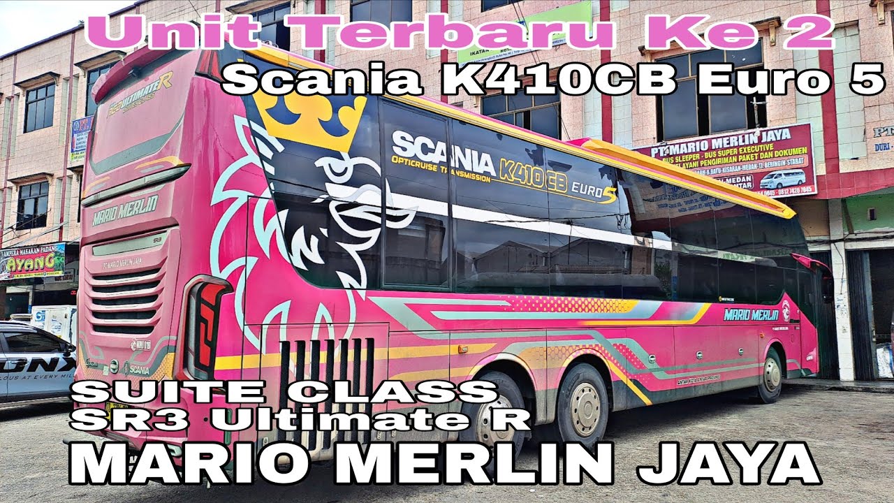 Unit Terbaru ke2 Mario Merlin Jaya SR3 Ultimate R Suite Class Scania K410CB. Siap Melintas.