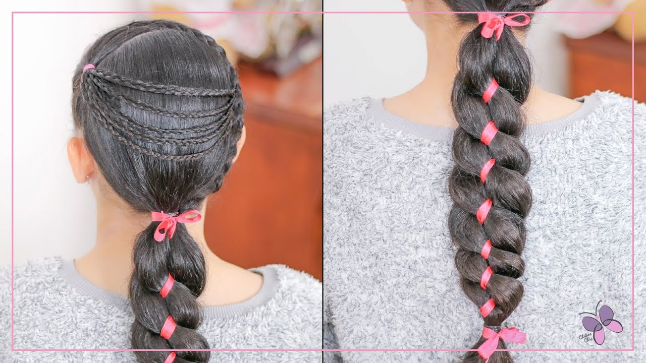 Peinado de Moda con Trenzas Cadena y Trenza de 4 Cabos Paso a Paso