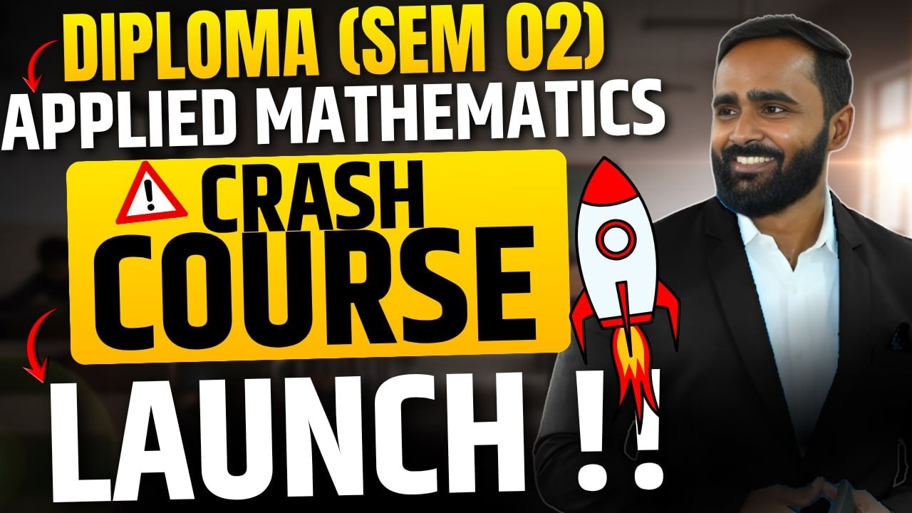 Diploma Applied Mathematics Semester 02 Crash Course Launch 🚀 | Pradeep Giri Sir