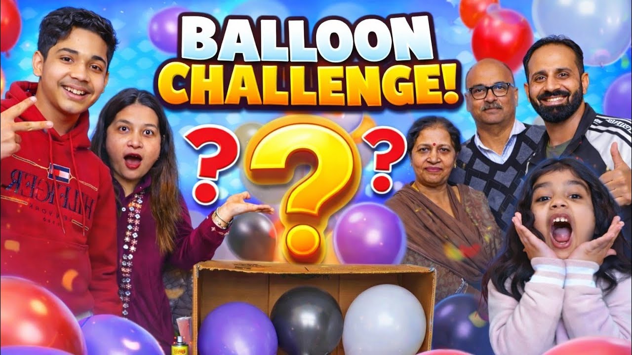 Blow the balloon or get snowed 🥶😂