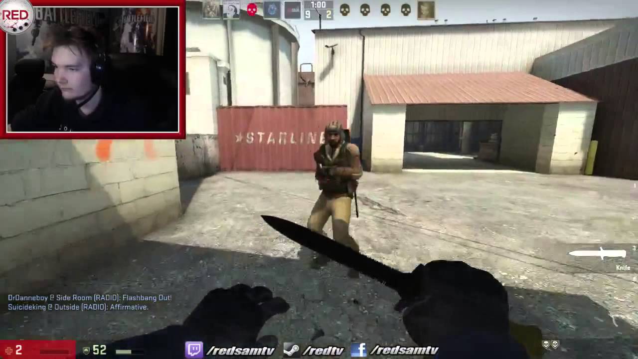 Streaming Counterstrike:GO with twitch.tv/redsamtv (Best Knife ever!)