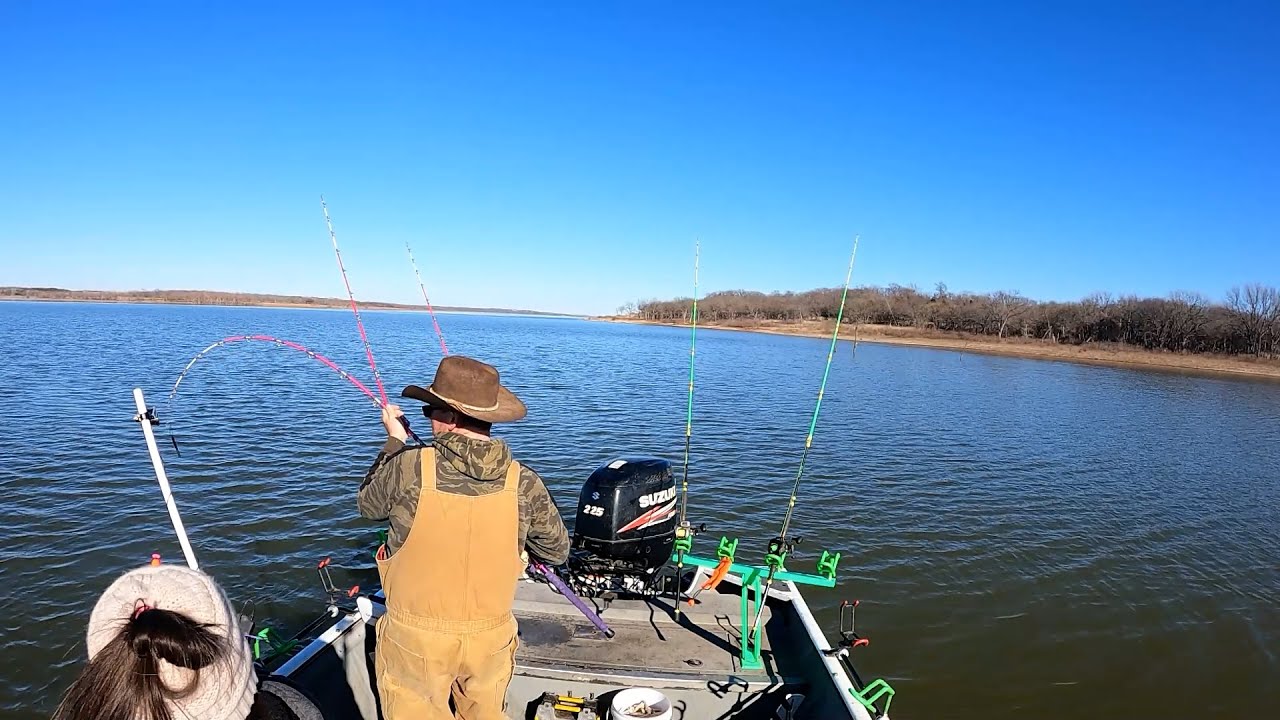 Finding Big Blue Catfish after a Cold Night