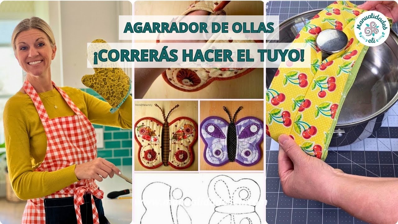 Agarrador De Ollas De Tela Que Puedes Hacer Tu Misma  ¡Ahorra!