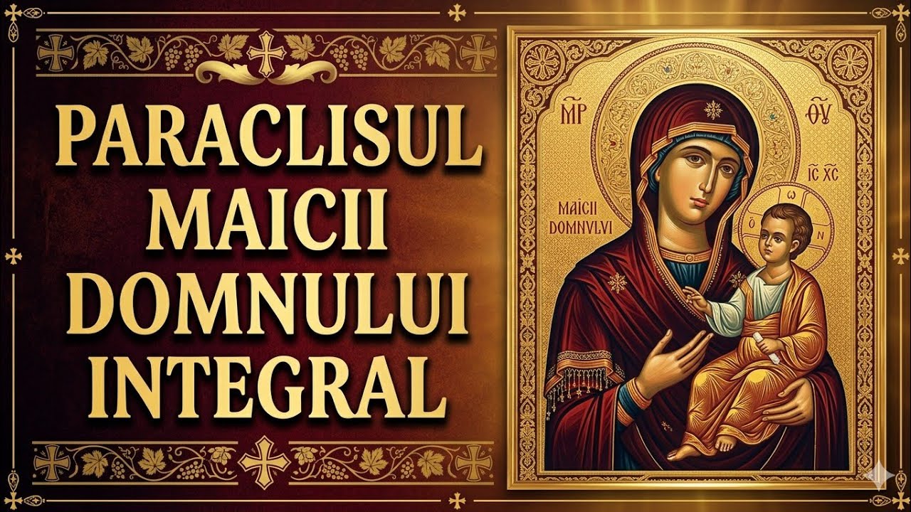PARACLISUL MAICII DOMNULUI INTEGRAL (ECTENII, APOSTOL, EVANGHELIE, RUGĂCIUNI)
