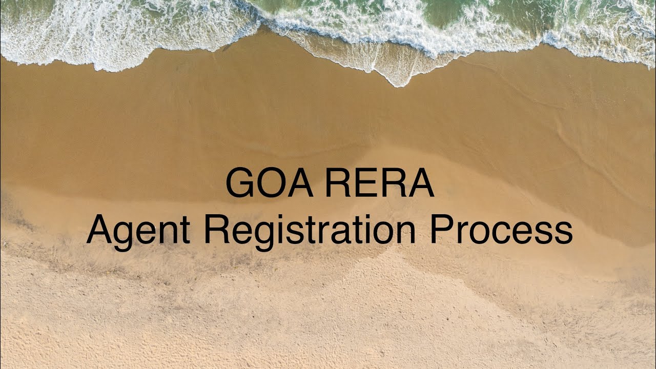 GOA RERA Agent Registration Process
