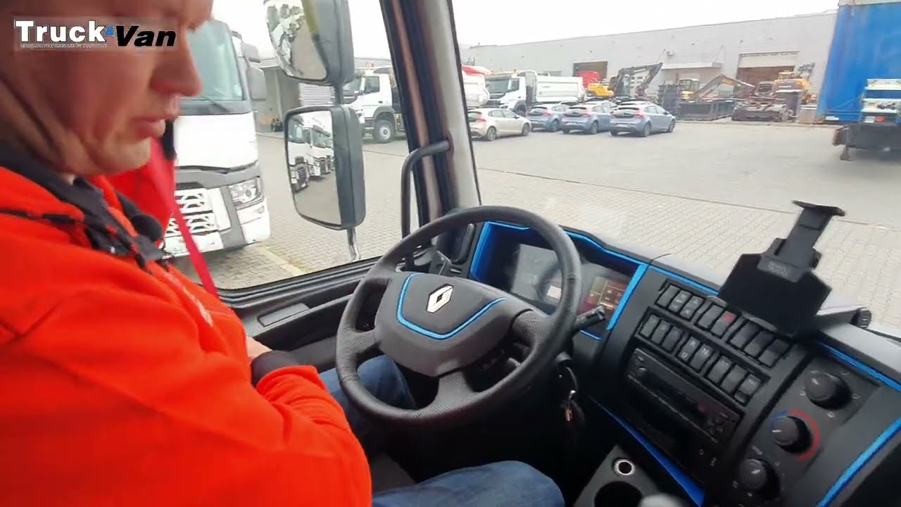 Test: Trzyosobowa kabina D elektrycznej ciężarówki miejskiej Renault Trucks D E-Tech.