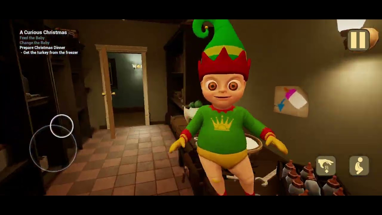 Christmas event in the baby in yellow