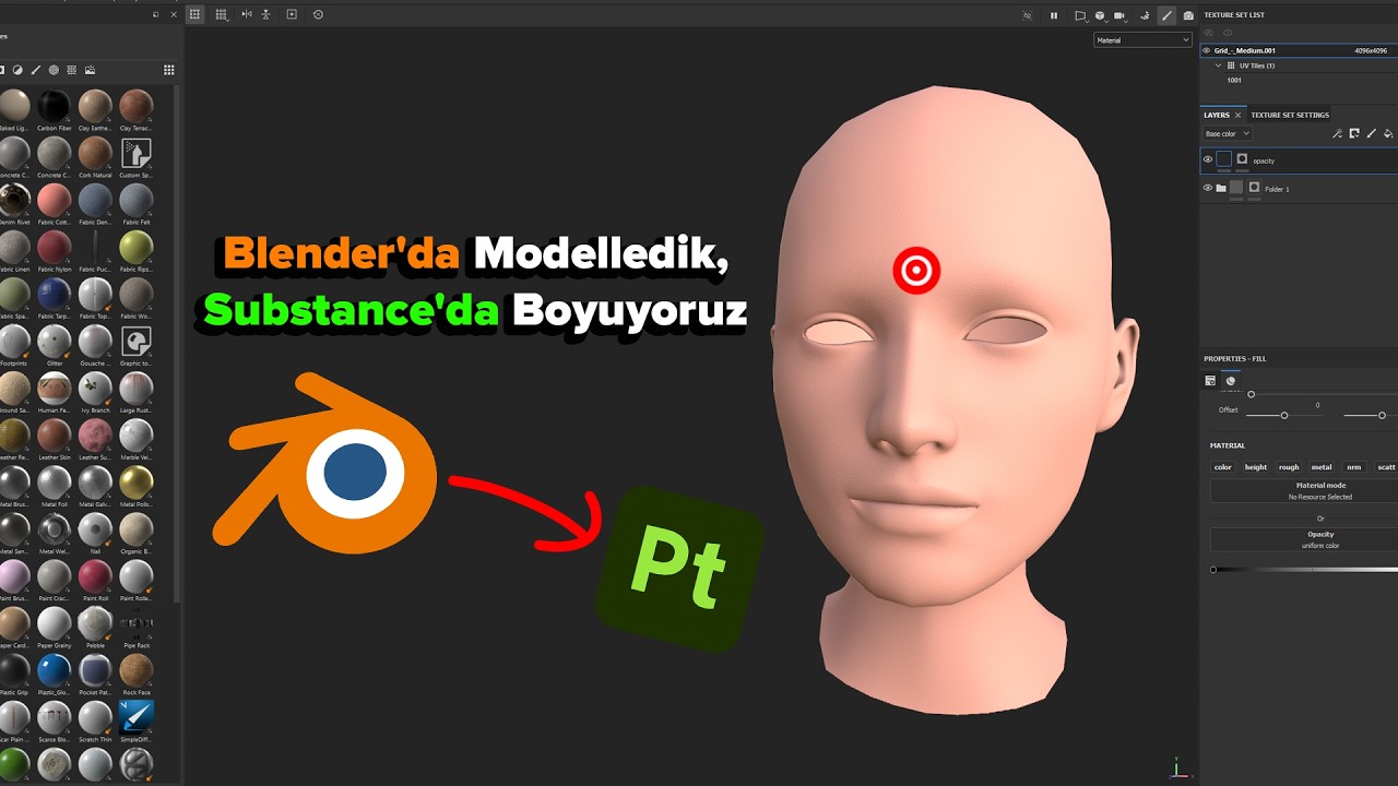 Blender ile Oyun Asseti Modelleme ve Substance Painter'da Texture | Canlı Yayın